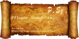 Pfluger Szavéta névjegykártya